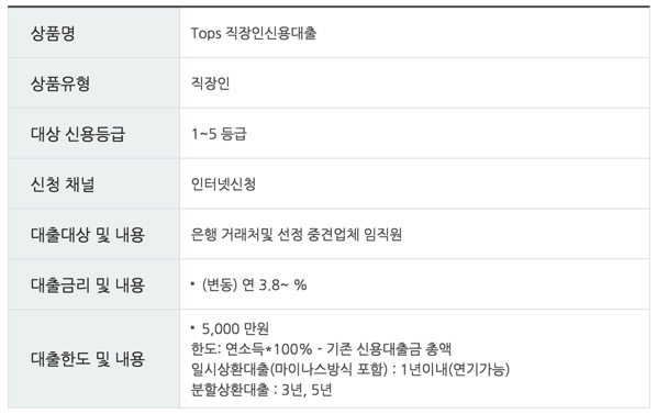 직장인 신용대출